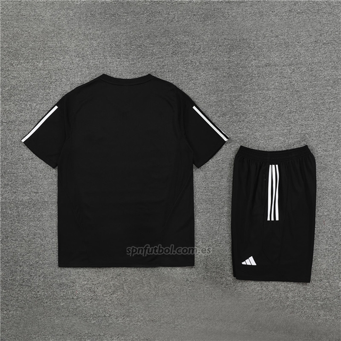 Chandal del Real Madrid Manga Corta 2023-2024 Negro - Pantalon Corto